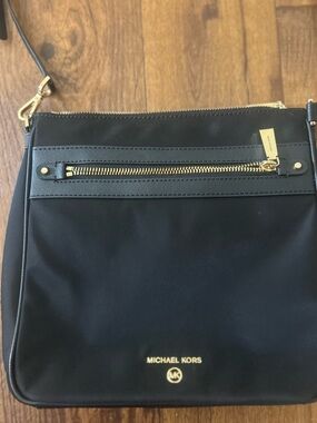 Michael Kors Black Crossbody Bag with Gold Hardware